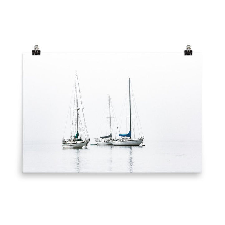 drei Segelboote - Poster 30x45 cm artlia