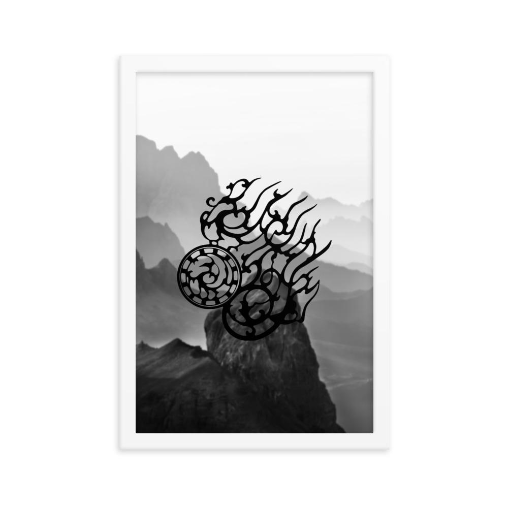 Dreibeinige Krähe - Poster im Rahmen Weiß / 30x45 cm artlia