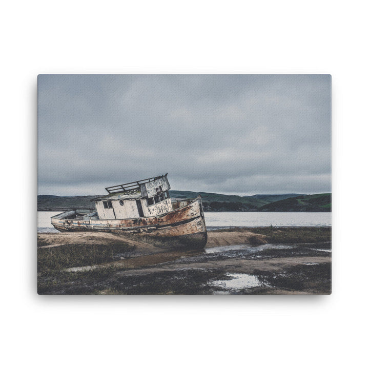 ein ruhendes Schiff - Leinwand 30x41 cm artlia