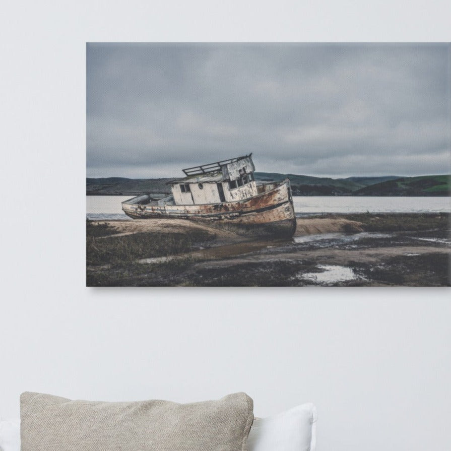 ein ruhendes Schiff - Leinwand artlia