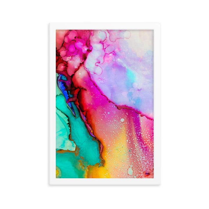 Farbenspiel - Poster im Rahmen weiß / 30x45 cm artlia
