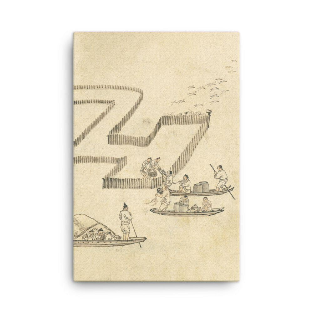 Fischfang, Kim Hong-do - Leinwand 61x91 cm artlia