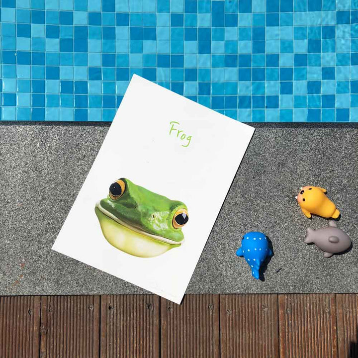 Frosch - Poster im Rahmen mit Passepartout artlia