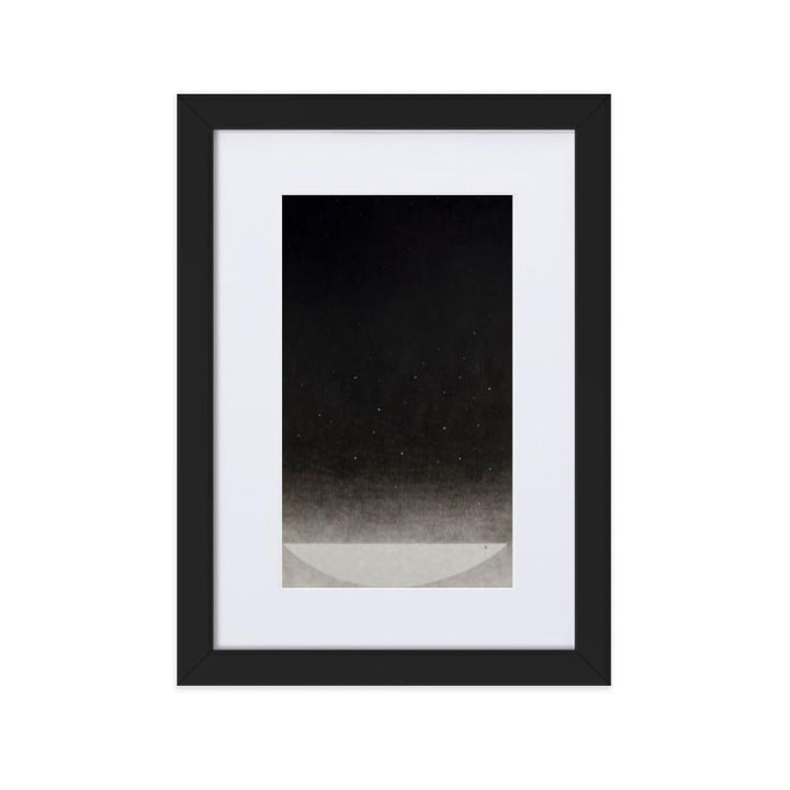 Füllung mit Licht 14 - Poster im Rahmen mit Passepartout Schwarz / 21×30 cm artlia
