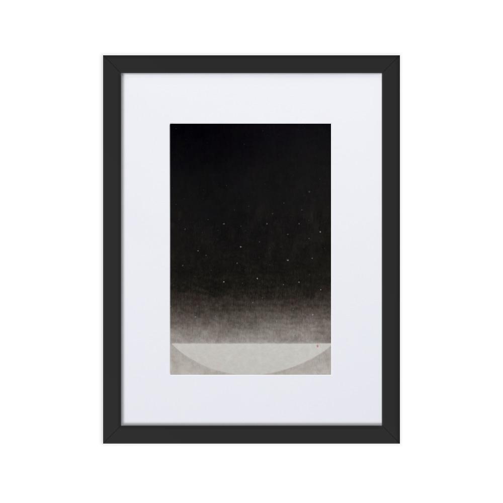 Füllung mit Licht 14 - Poster im Rahmen mit Passepartout Schwarz / 30×40 cm artlia