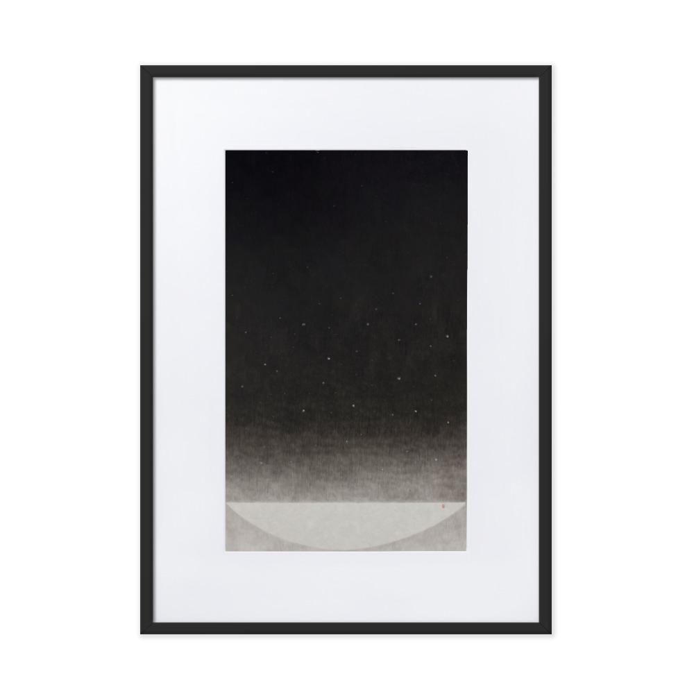 Füllung mit Licht 14 - Poster im Rahmen mit Passepartout Schwarz / 50×70 cm artlia