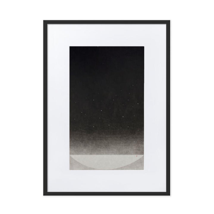 Füllung mit Licht 14 - Poster im Rahmen mit Passepartout Schwarz / 50×70 cm artlia