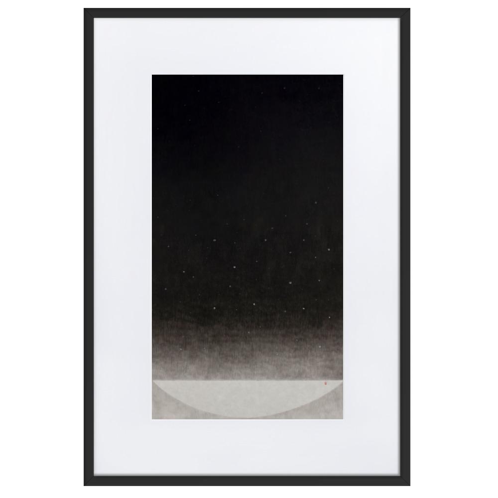 Füllung mit Licht 14 - Poster im Rahmen mit Passepartout Schwarz / 61×91 cm artlia