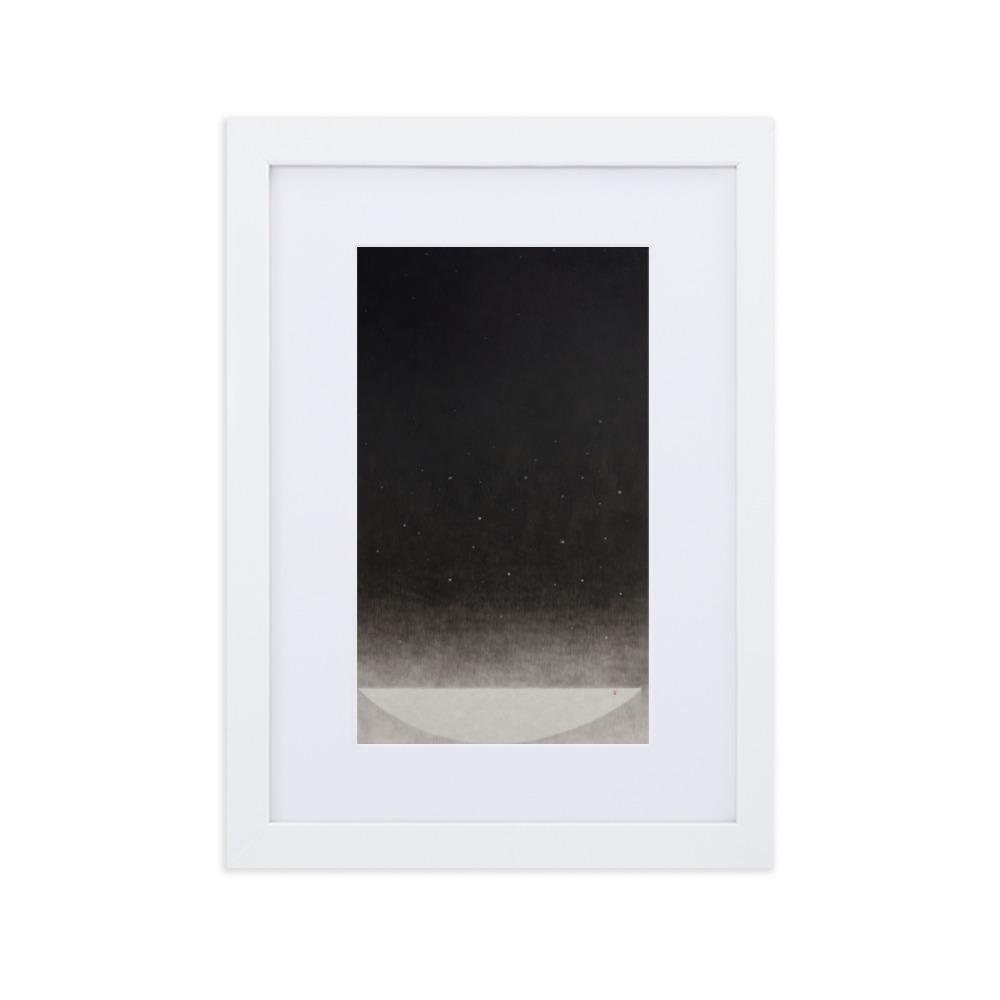 Füllung mit Licht 14 - Poster im Rahmen mit Passepartout Weiß / 21×30 cm artlia