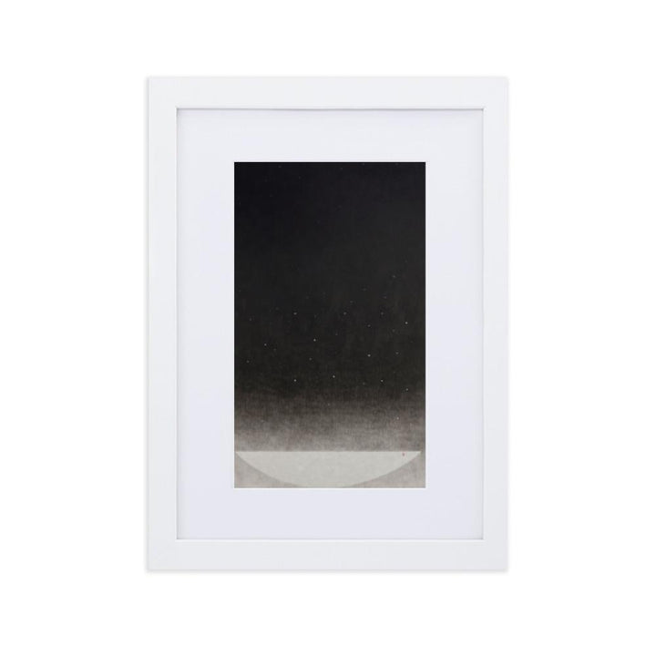 Füllung mit Licht 14 - Poster im Rahmen mit Passepartout Weiß / 21×30 cm artlia