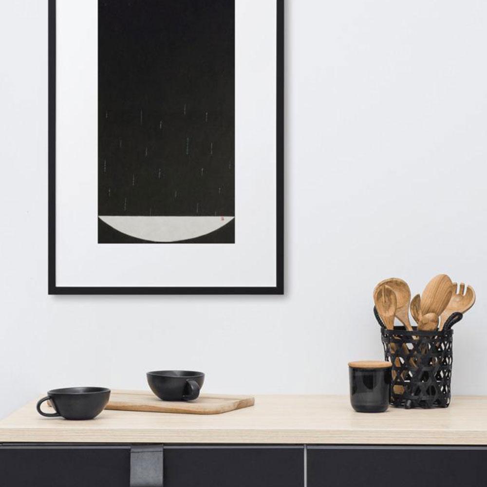 Füllung mit Licht 15 - Poster im Rahmen mit Passepartout artlia