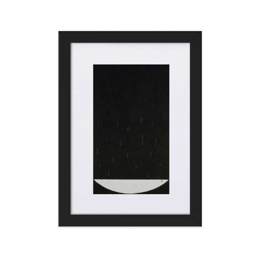 Füllung mit Licht 15 - Poster im Rahmen mit Passepartout Schwarz / 21×30 cm artlia