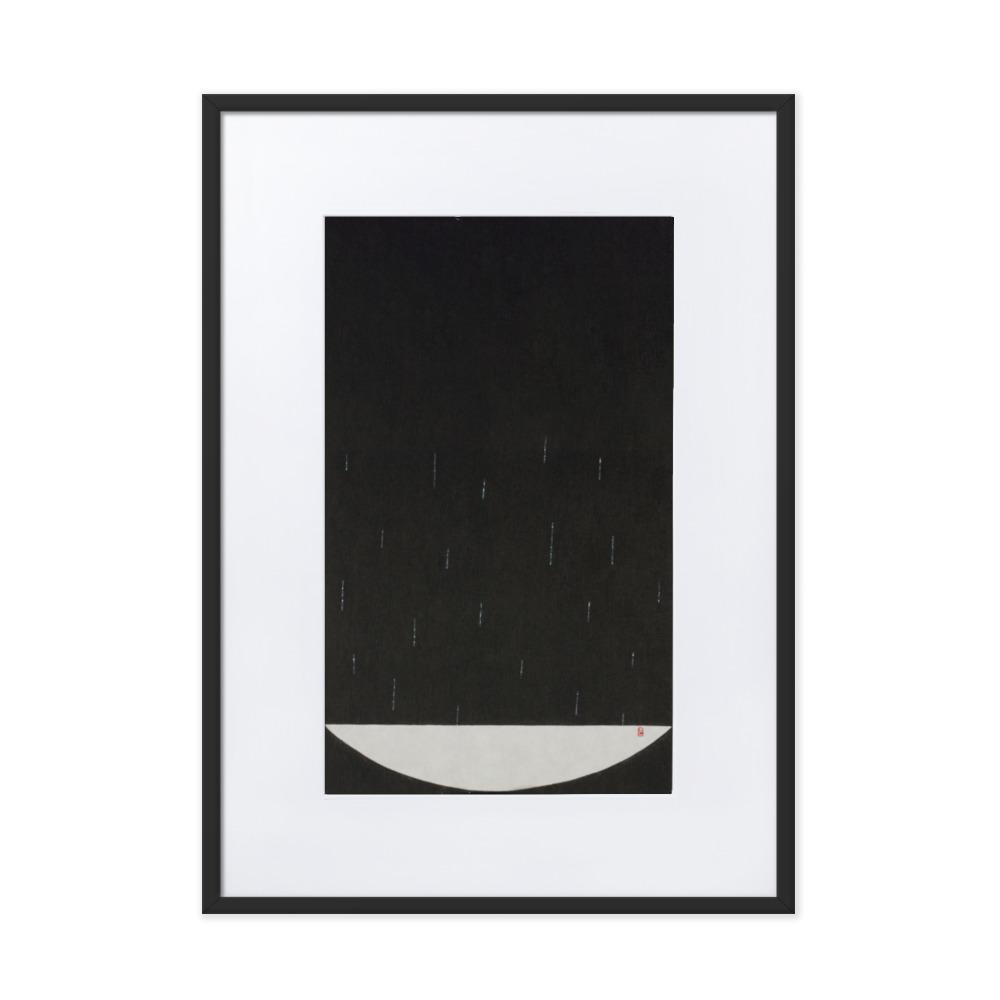 Füllung mit Licht 15 - Poster im Rahmen mit Passepartout Schwarz / 50×70 cm artlia