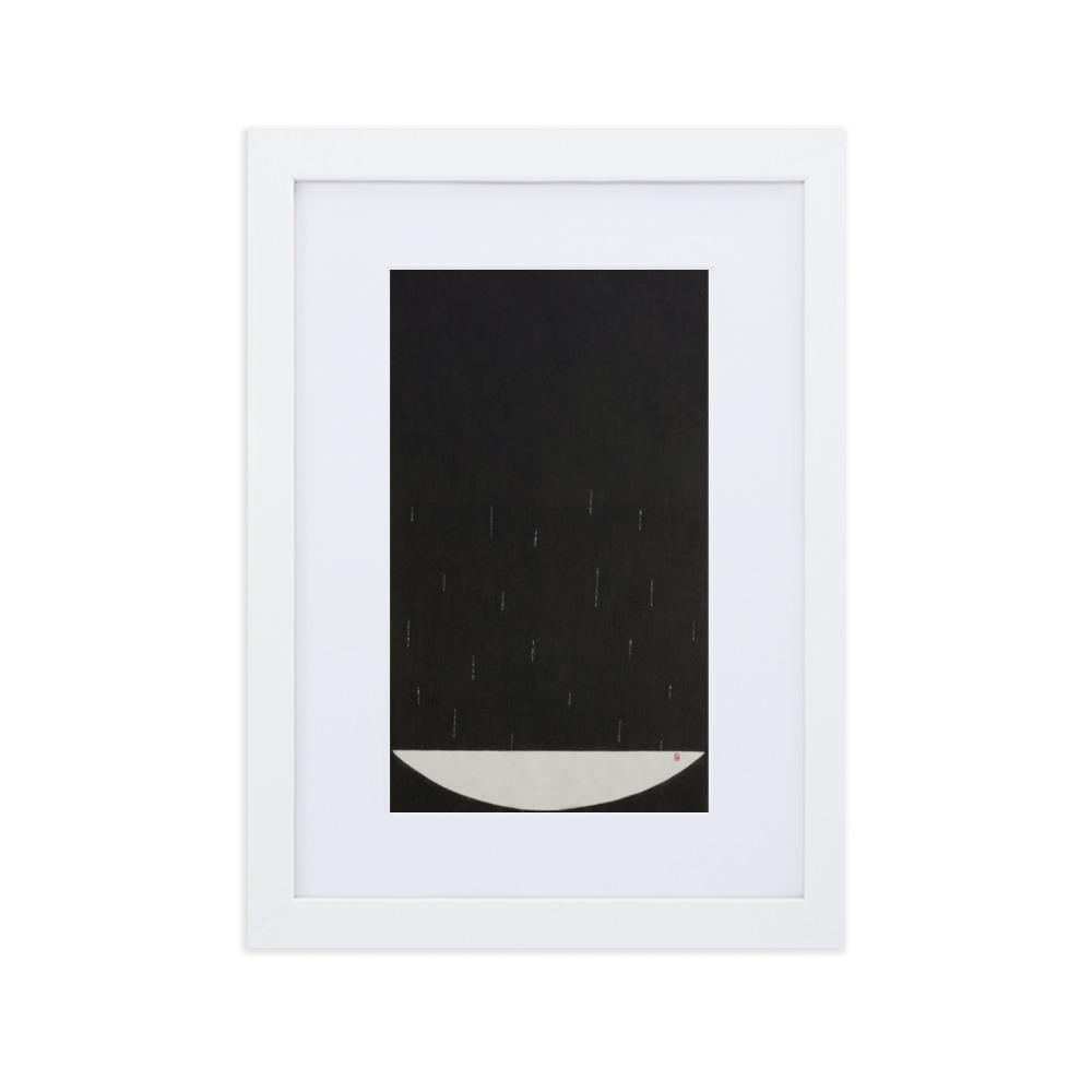 Füllung mit Licht 15 - Poster im Rahmen mit Passepartout Weiß / 21×30 cm artlia