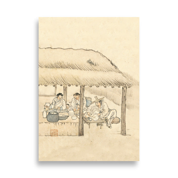 Gasthaus, Kim Hong-do - Poster 21×30 cm artlia