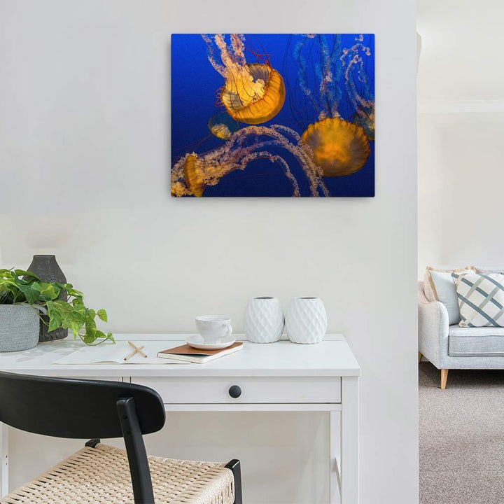 Gelbe Qualle - Leinwand 46x61 cm artlia