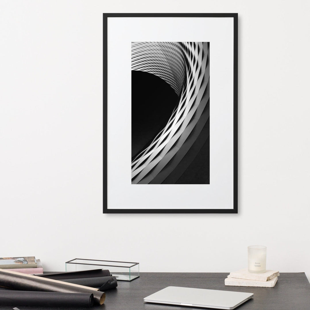 Geometric architecture 1 - Poster im Rahmen mit Passepartout artlia