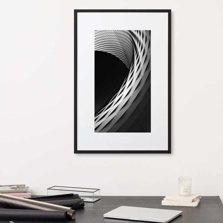 Geometric architecture 1 - Poster im Rahmen mit Passepartout artlia