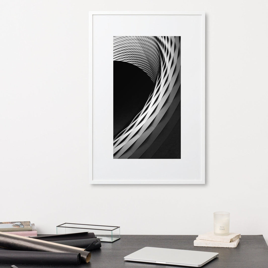 Geometric architecture 1 - Poster im Rahmen mit Passepartout artlia