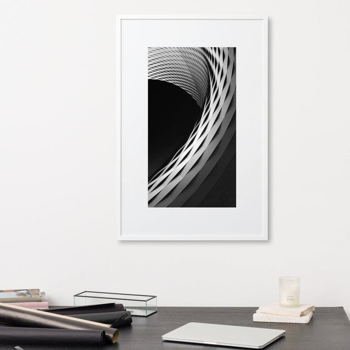 Geometric architecture 1 - Poster im Rahmen mit Passepartout artlia