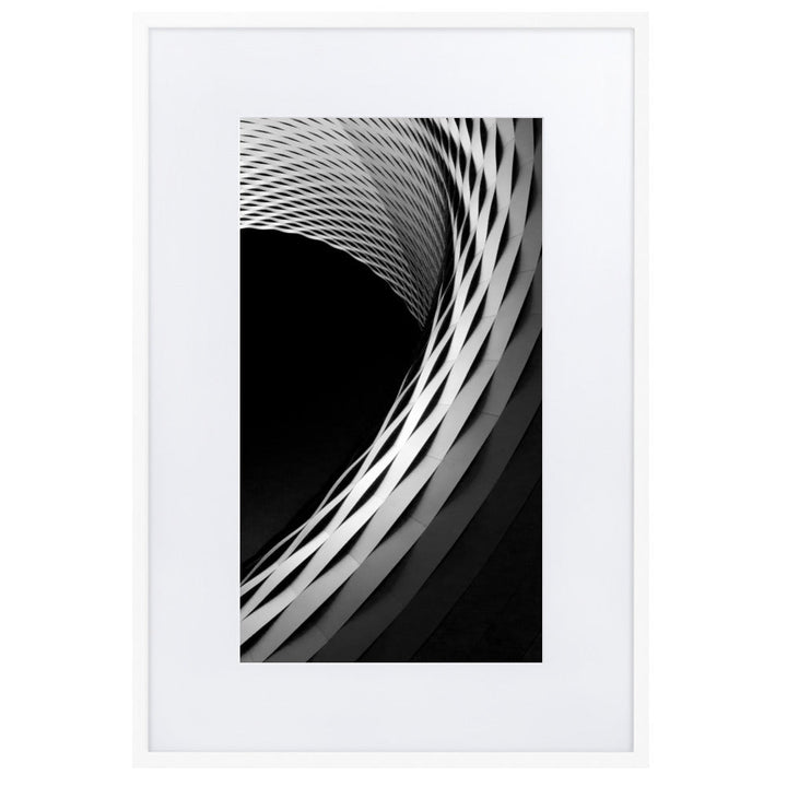 Geometric architecture 1 - Poster im Rahmen mit Passepartout Weiß / 61×91 cm artlia