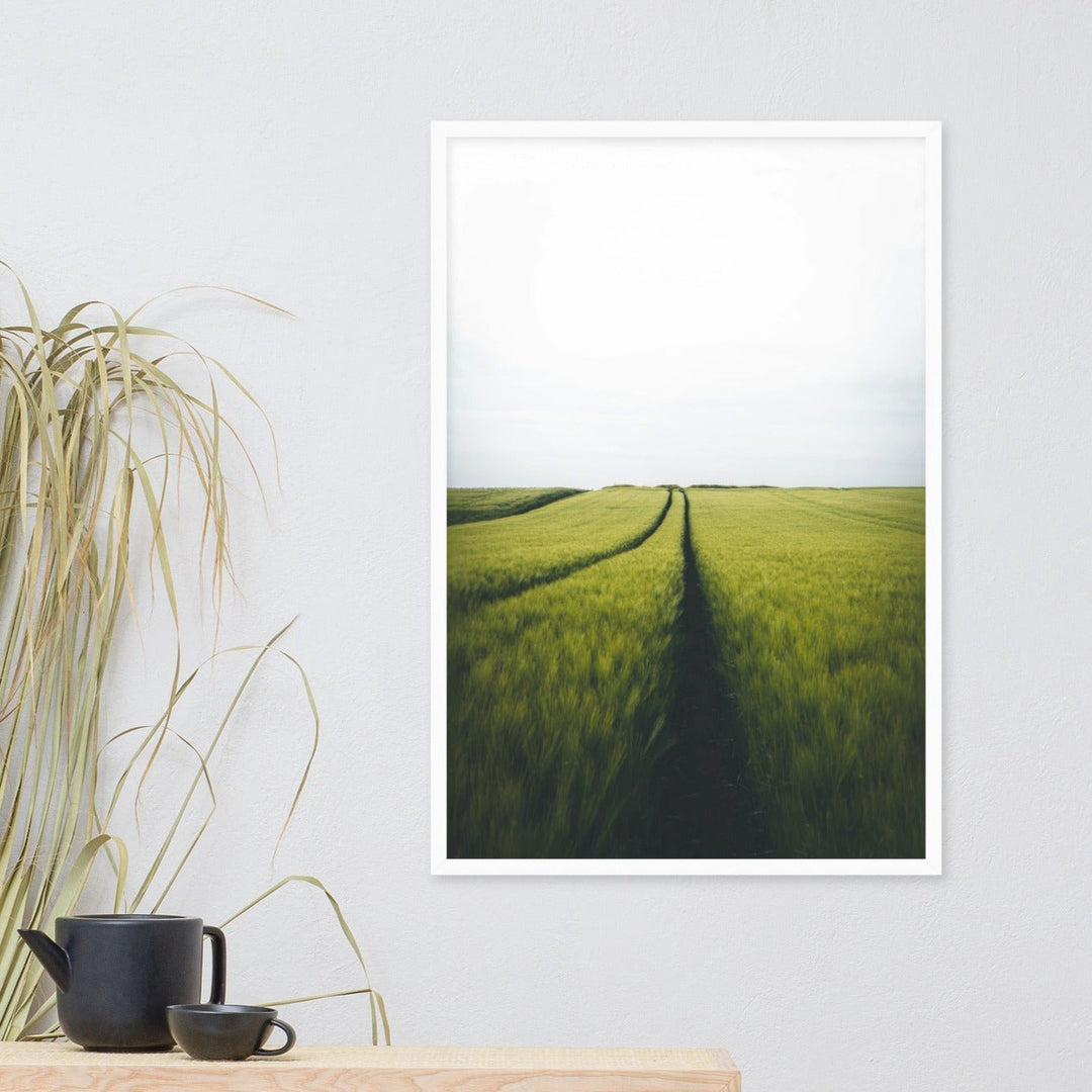 Gerstenfeld barley field - Poster im Rahmen artlia