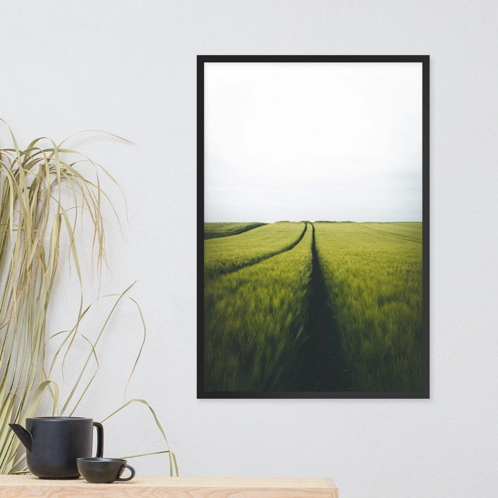 Gerstenfeld barley field - Poster im Rahmen artlia