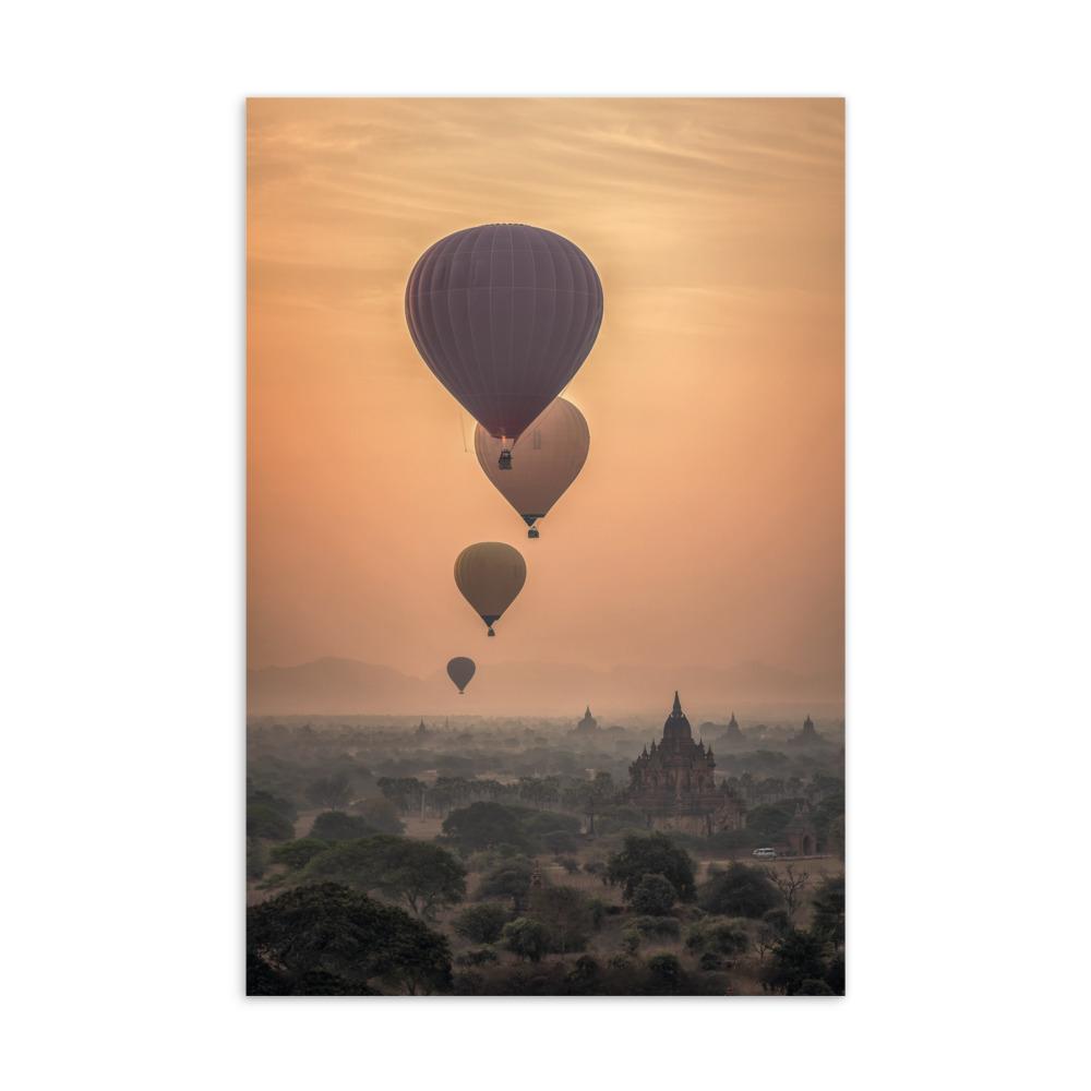 Heißluftbalons - Postkarte artlia