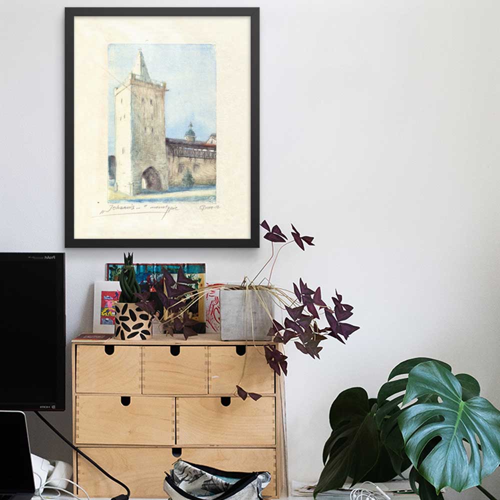 Jena Johannistor - Poster im Rahmen artlia