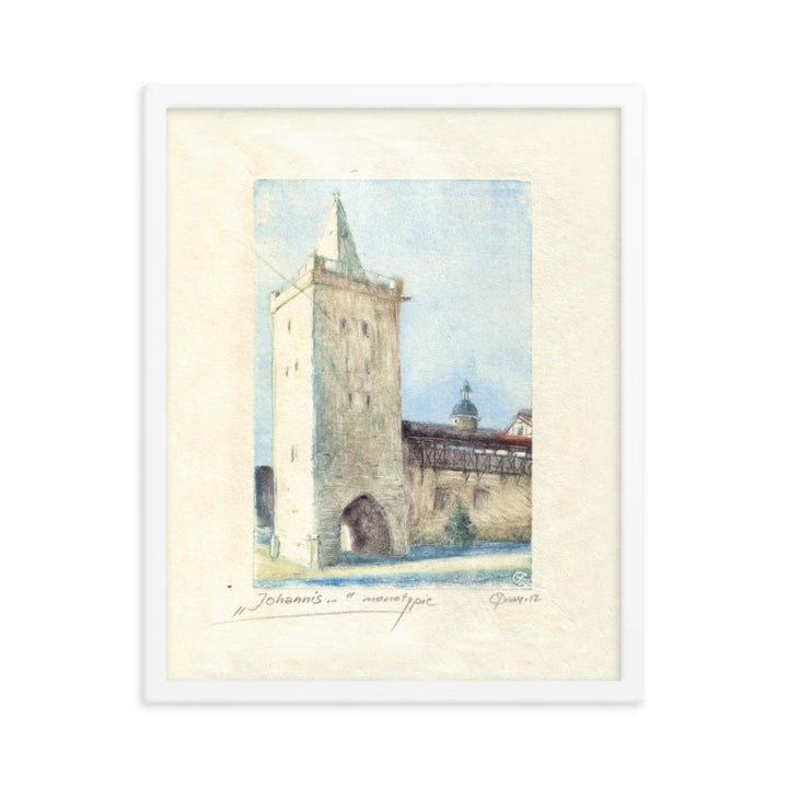 Jena Johannistor - Poster im Rahmen weiß / 41x51 cm artlia