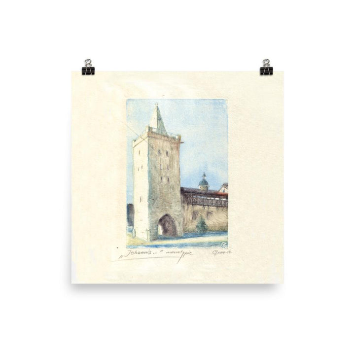 Jena Johannistor - Poster 25x25 cm artlia