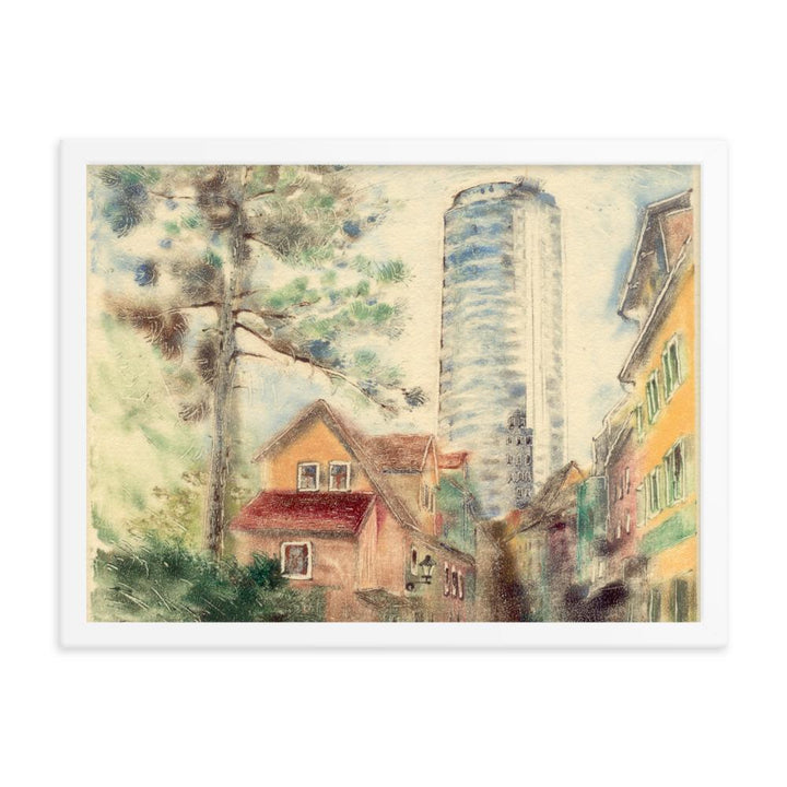 Jena Uniturm - Poster im Rahmen weiß / 30x41 cm artlia