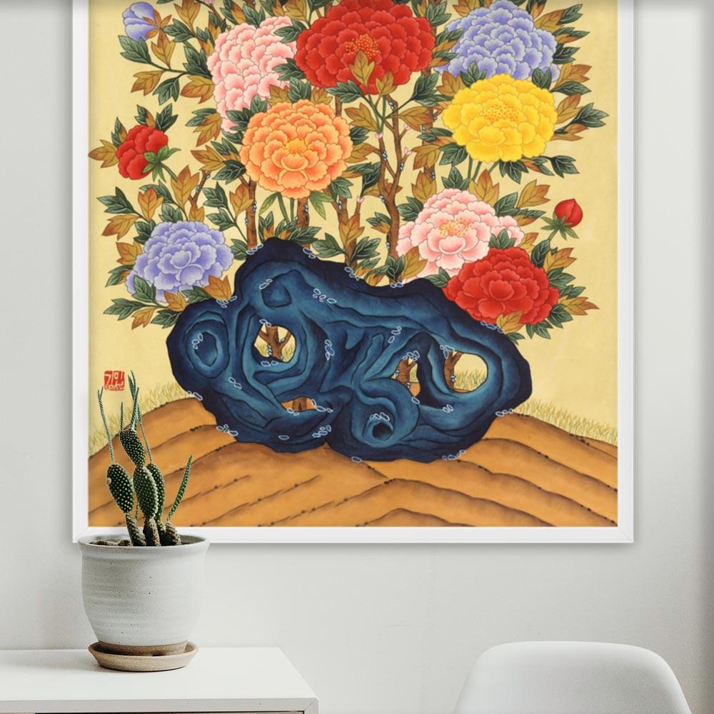 koreanische Pfingstrosen - Poster artlia