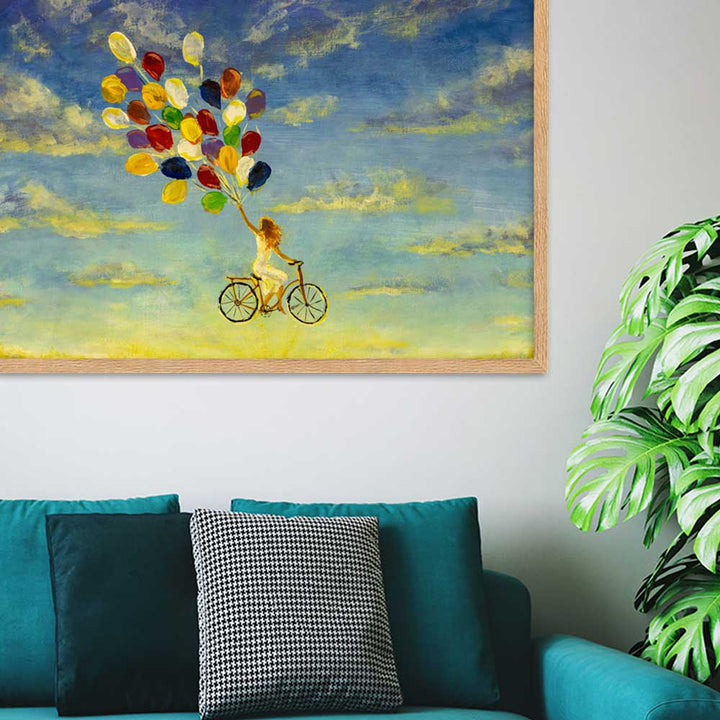 Luftballons am Himmel - Poster artlia