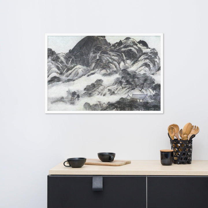 Mountain after Rain, Inwangjesaekdo - Poster im Rahmen artlia