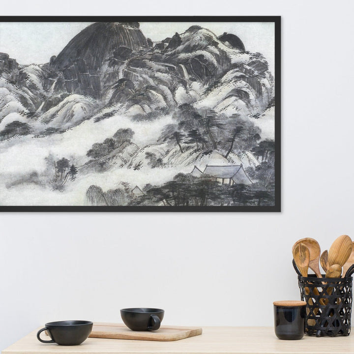 Mountain after Rain, Inwangjesaekdo - Poster im Rahmen artlia