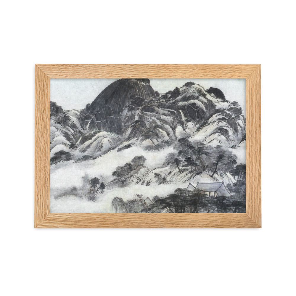 Mountain after Rain, Inwangjesaekdo - Poster im Rahmen Oak / 21×30 cm artlia