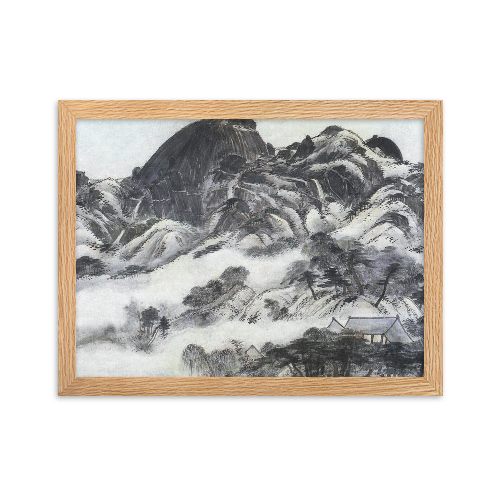 Mountain after Rain, Inwangjesaekdo - Poster im Rahmen Oak / 30×40 cm artlia