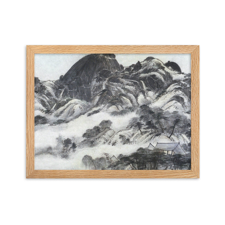 Mountain after Rain, Inwangjesaekdo - Poster im Rahmen Oak / 30×40 cm artlia