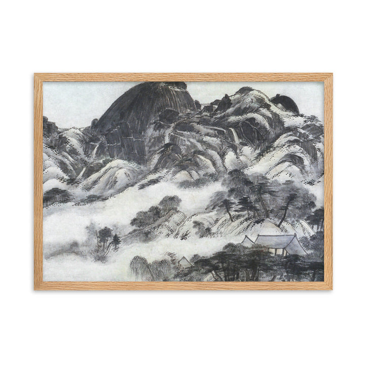 Mountain after Rain, Inwangjesaekdo - Poster im Rahmen Oak / 50×70 cm artlia