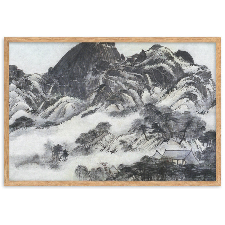 Mountain after Rain, Inwangjesaekdo - Poster im Rahmen Oak / 61×91 cm artlia