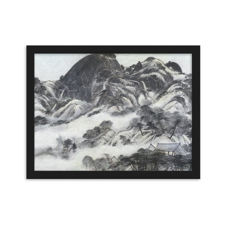 Mountain after Rain, Inwangjesaekdo - Poster im Rahmen Schwarz / 30×40 cm artlia