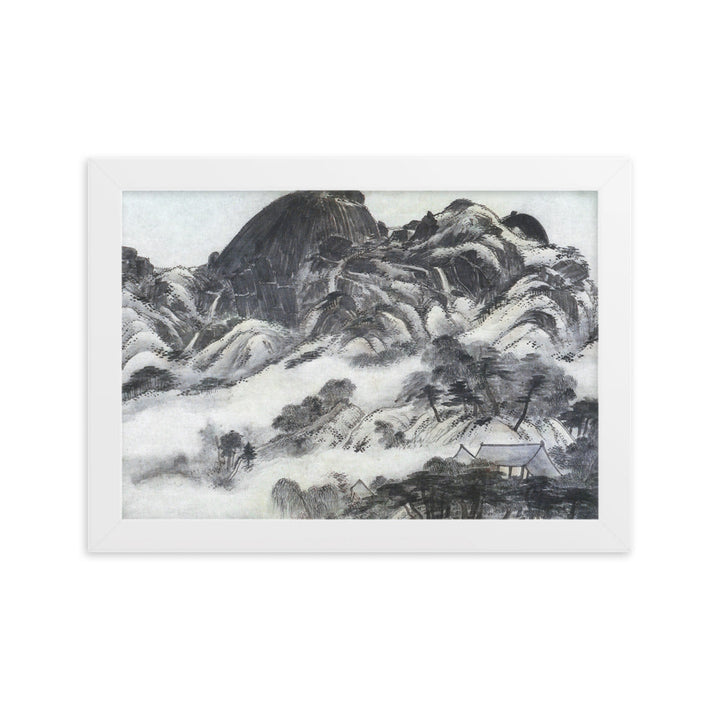 Mountain after Rain, Inwangjesaekdo - Poster im Rahmen Weiß / 21×30 cm artlia