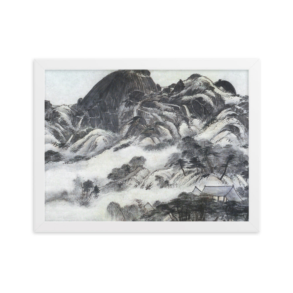 Mountain after Rain, Inwangjesaekdo - Poster im Rahmen Weiß / 30×40 cm artlia