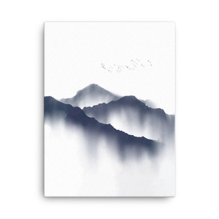 neblige Berge - Leinwand 30x41 cm artlia