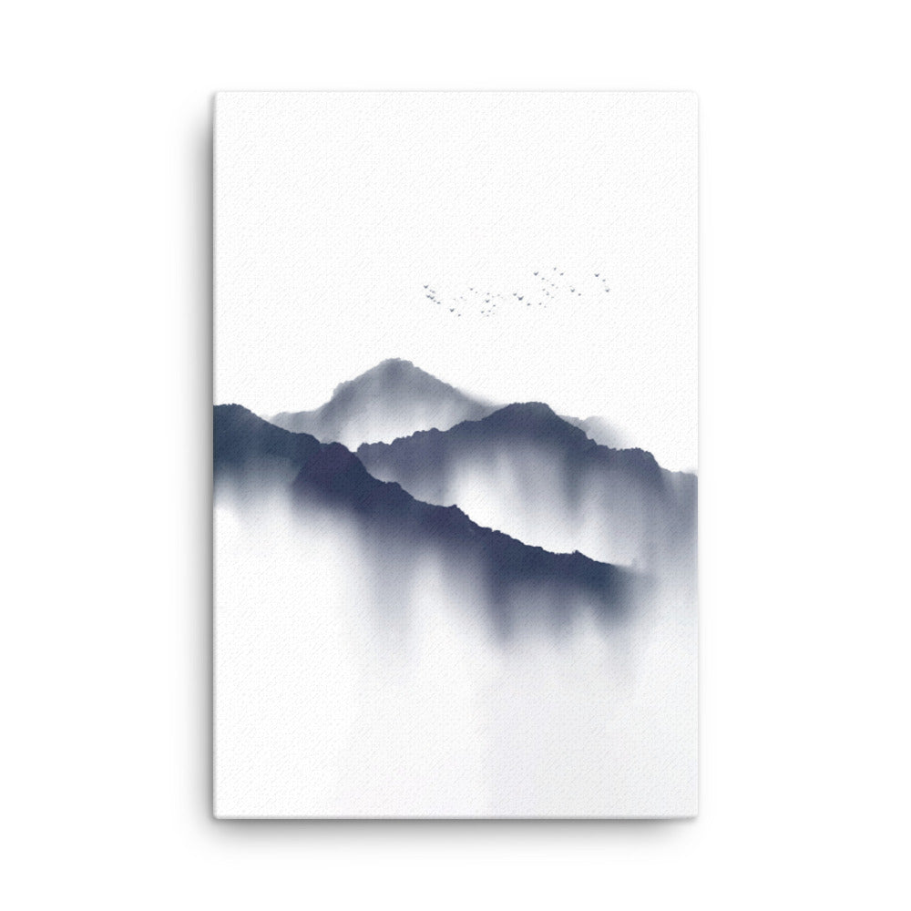 neblige Berge - Leinwand 61x91 cm artlia