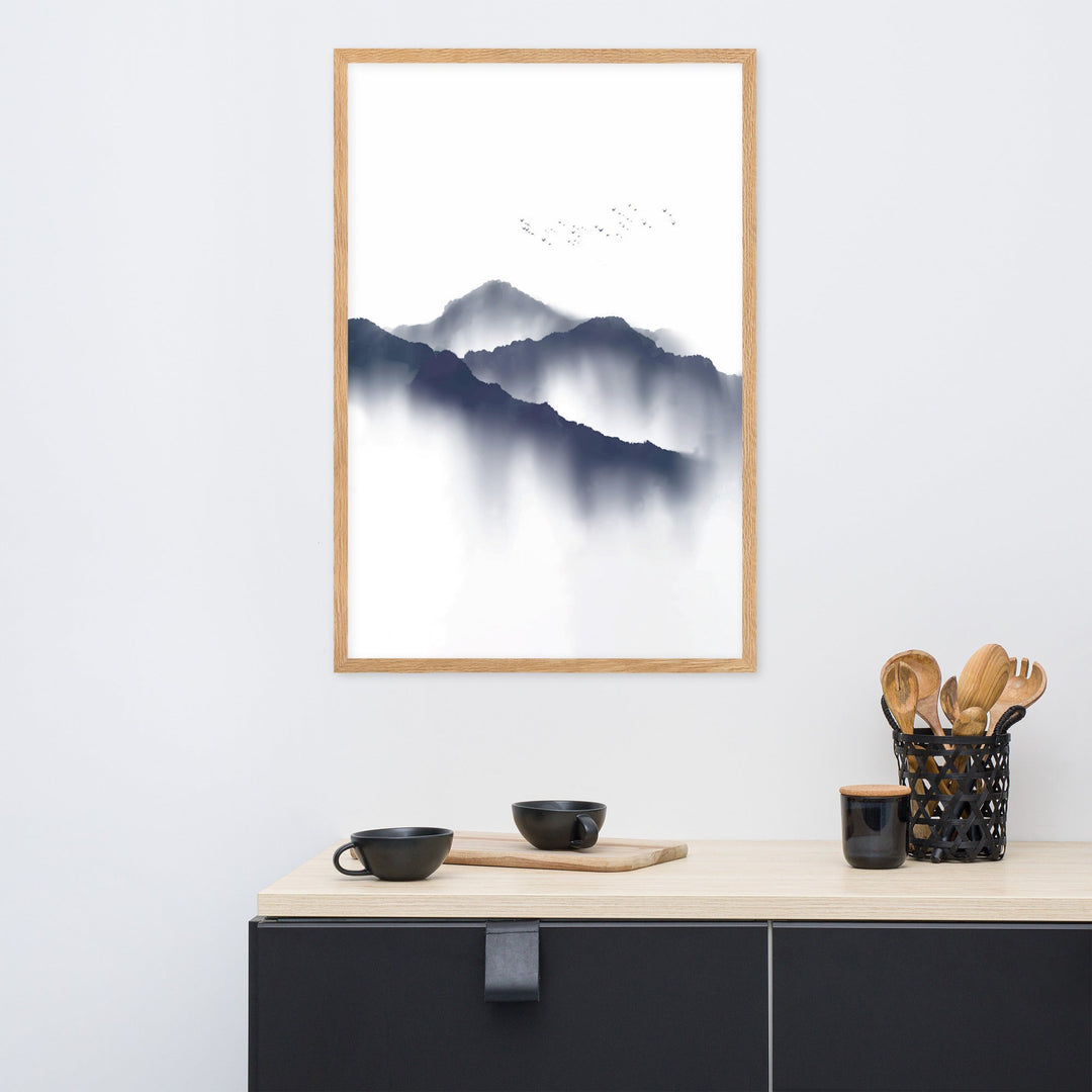 neblige Berge - Poster artlia
