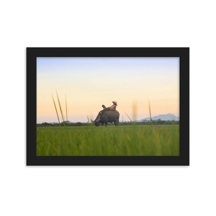 Peaceful Evening - Poster im Rahmen Schwarz / 21×30 cm artlia