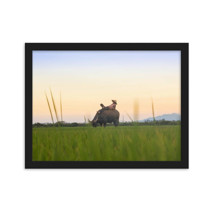 Peaceful Evening - Poster im Rahmen Schwarz / 30×40 cm artlia