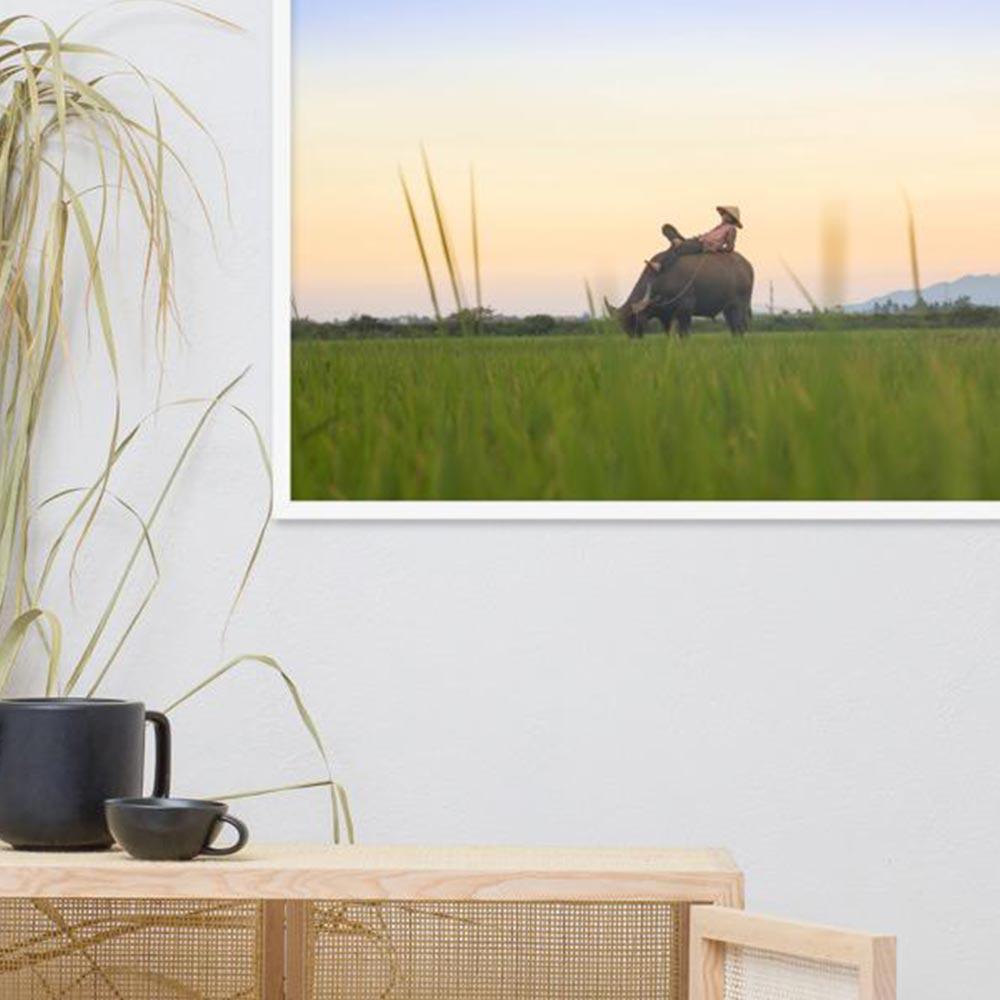 Peaceful Evening - Poster im Rahmen artlia